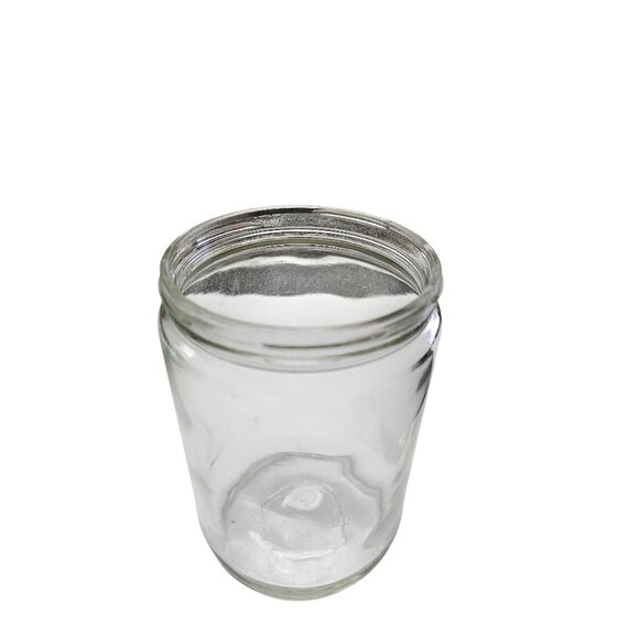 Vintage Clear Glass Kerr Jar With Metal Lid - Picture 11 of 11